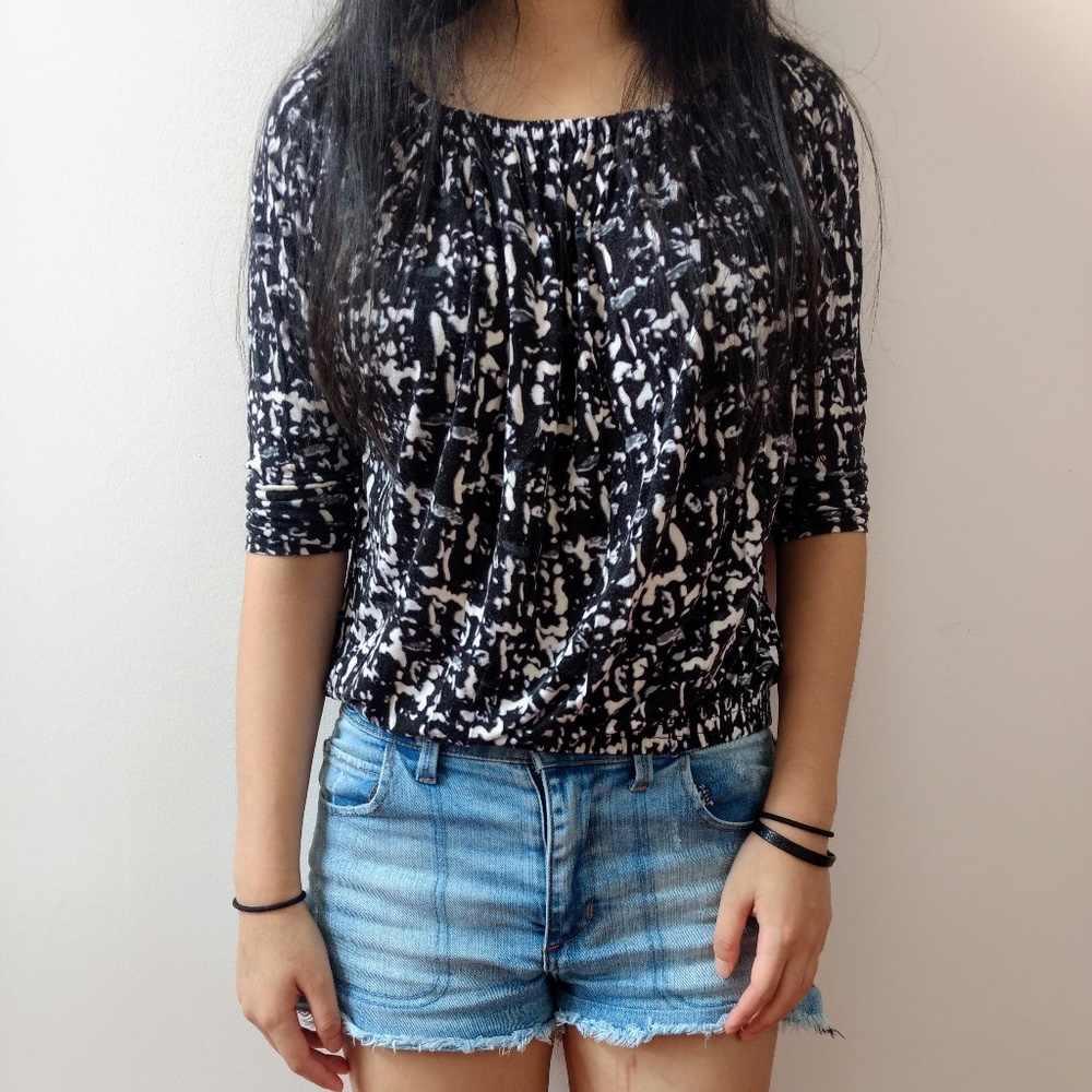 Michael Kors Black and White Blouse